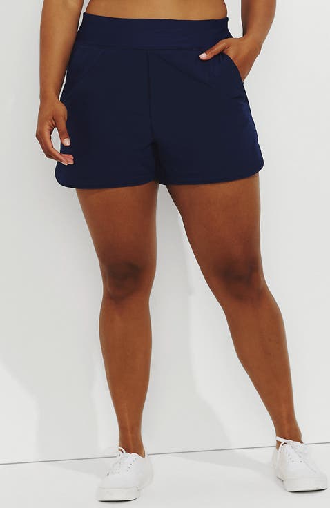 3" Quick Dry Elastic Waist Board Shorts Swim Cover-up Shorts with Panty