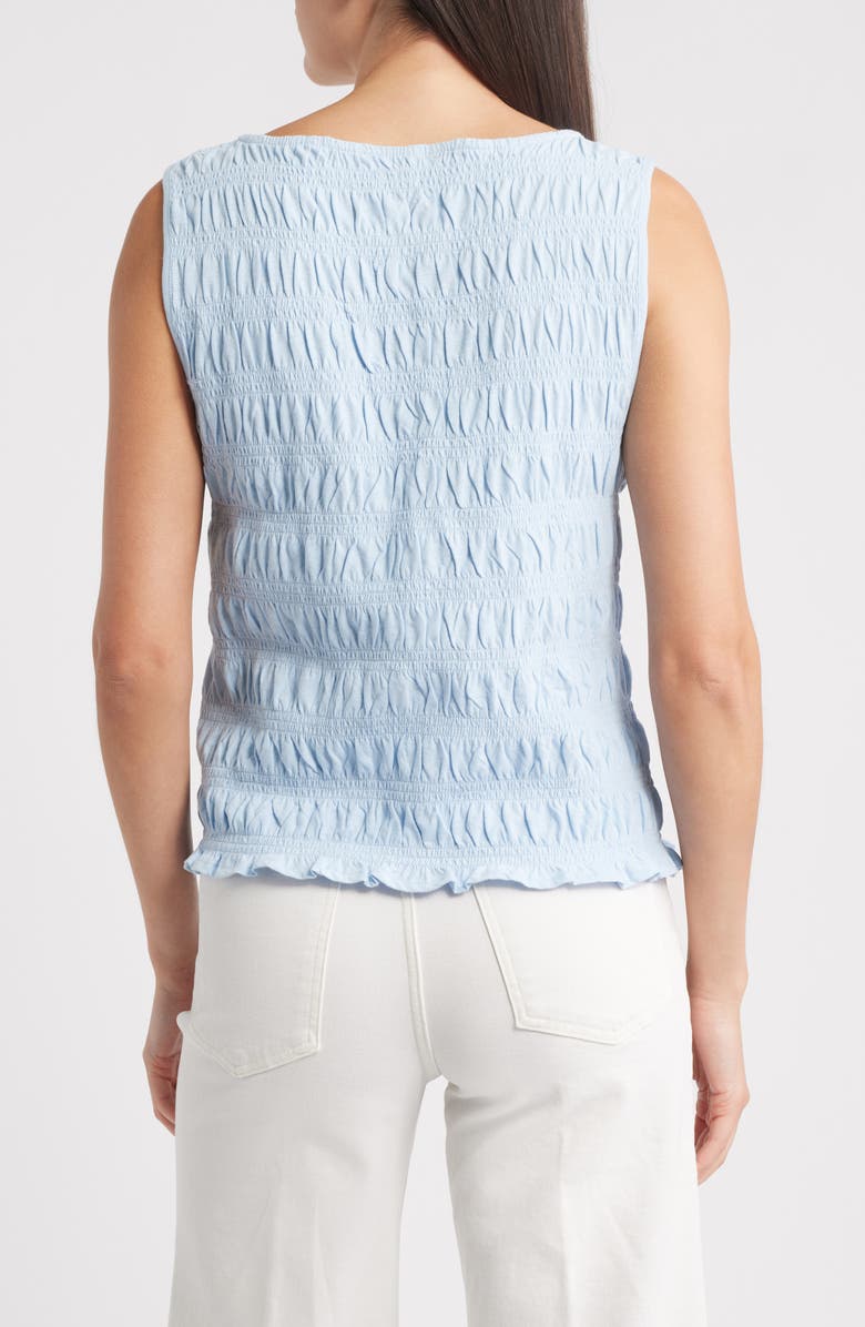 Madewell Smocked Tank Top, Alternate, color, Light Pool