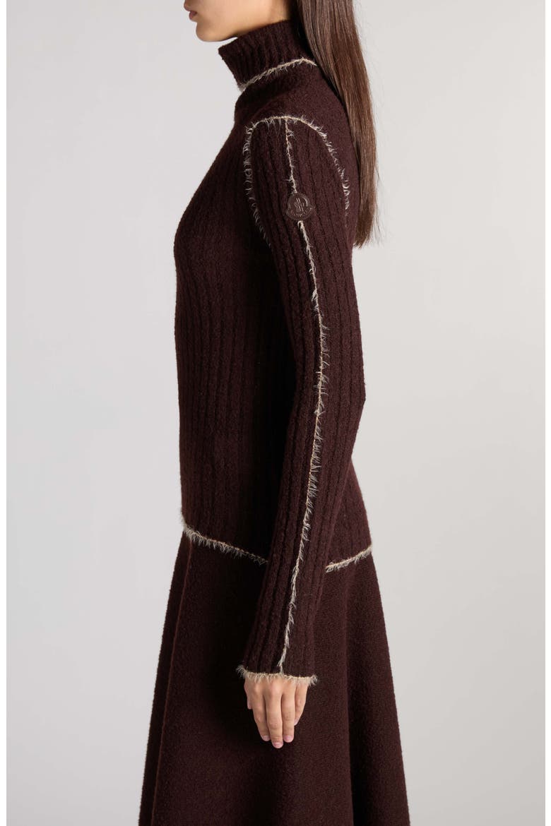 Virgin Wool Turtleneck Sweater, Alternate, color, BROWN