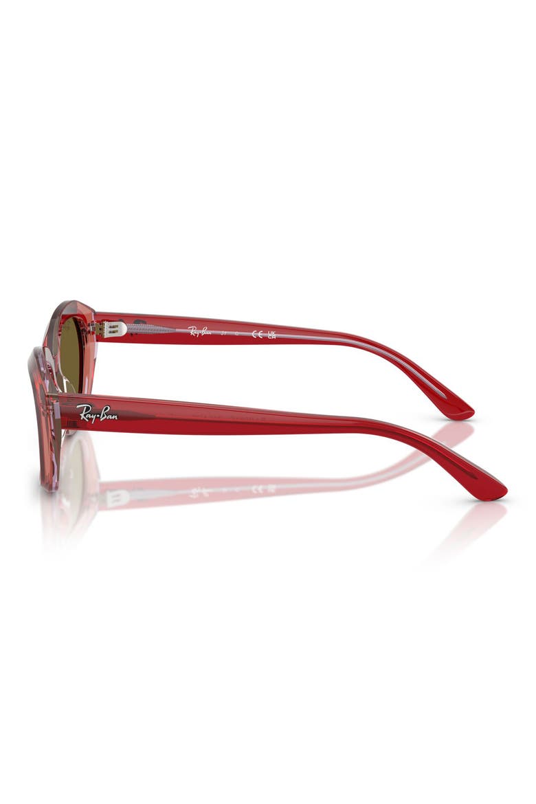 Kids' 48mm Irregular Sunglasses, Alternate, color, RED/ ORANGE/ PURPLE / BROWN