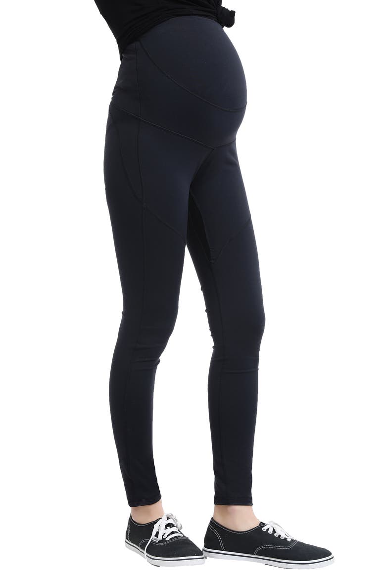 Blair High Performance Full Panel Maternity Leggings, Alternate, color, BLACK