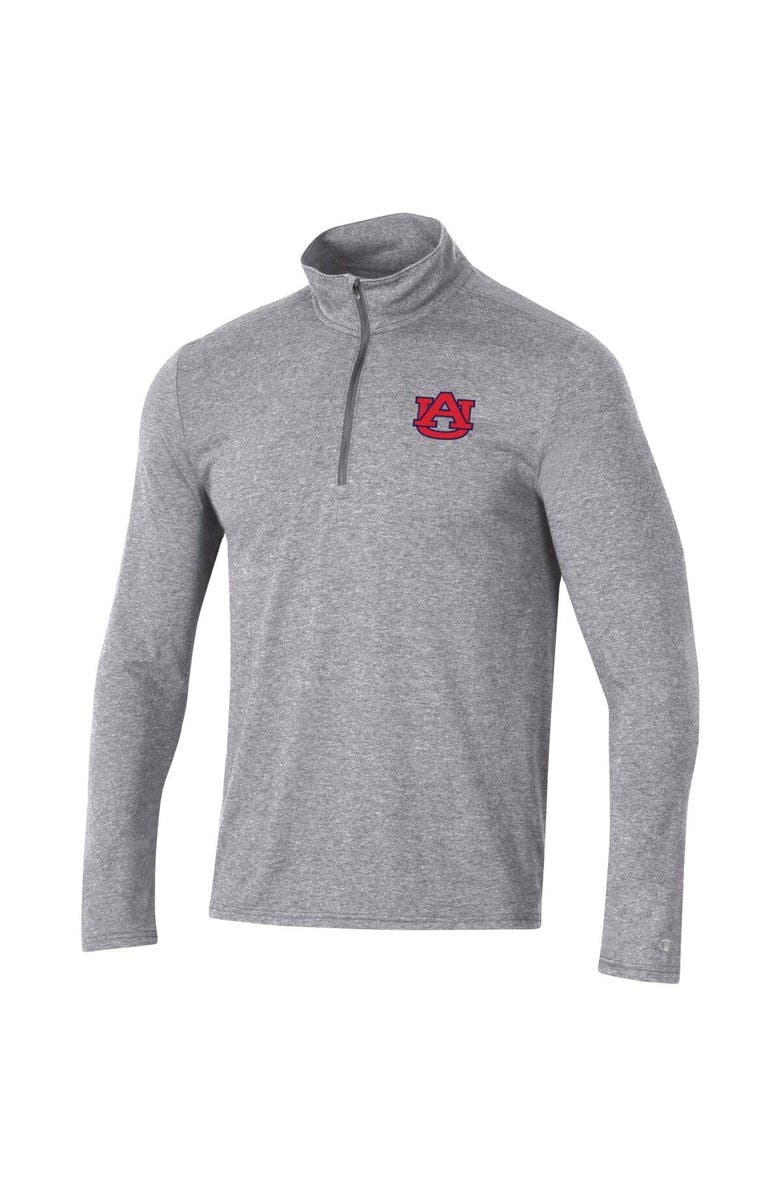 Champion Men's Champion Heathered Gray Auburn Tigers Field Day Team Quarter-Zip Jacket, Alternate, color,