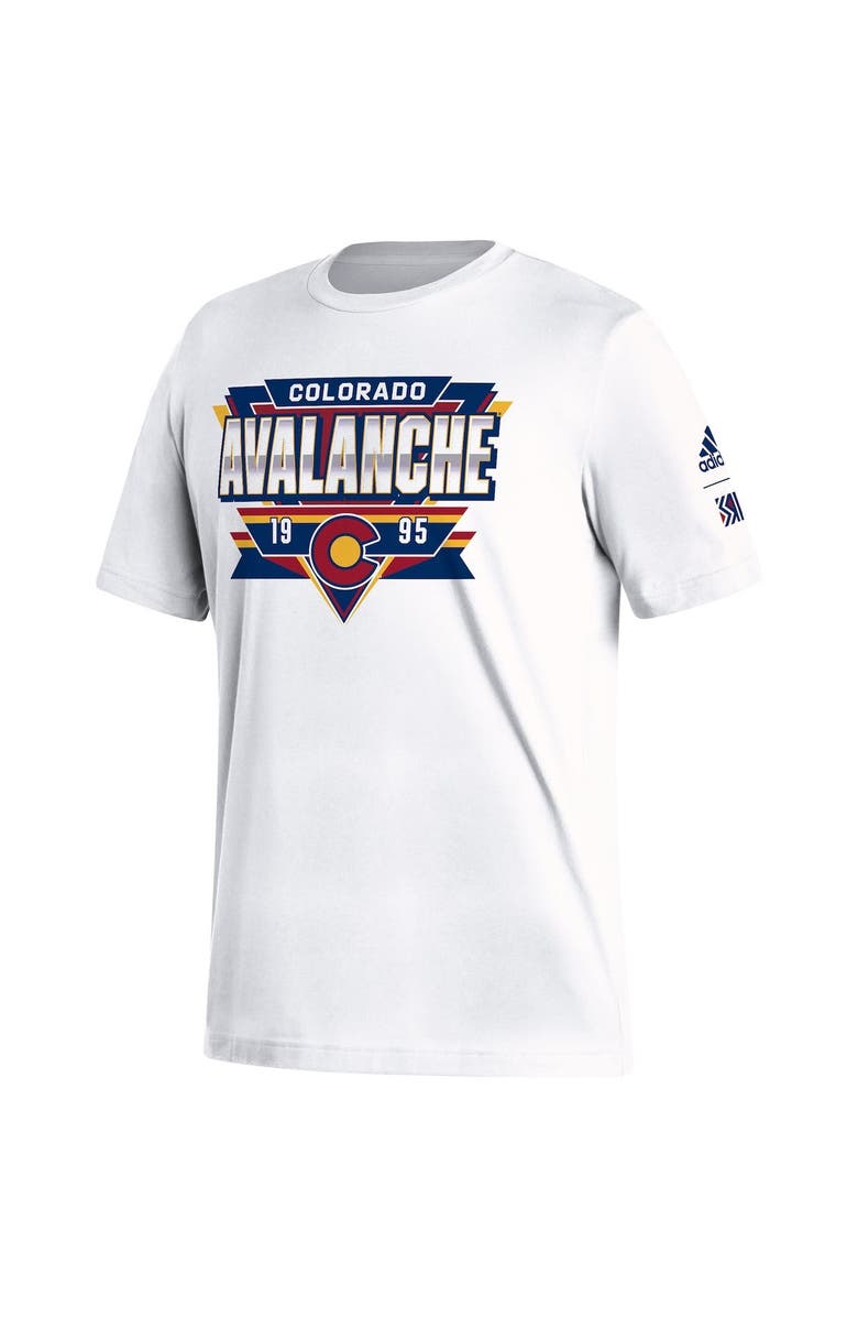adidas Men's adidas White Colorado Avalanche Reverse Retro 2.0 Fresh Playmaker T-Shirt, Alternate, color, 
