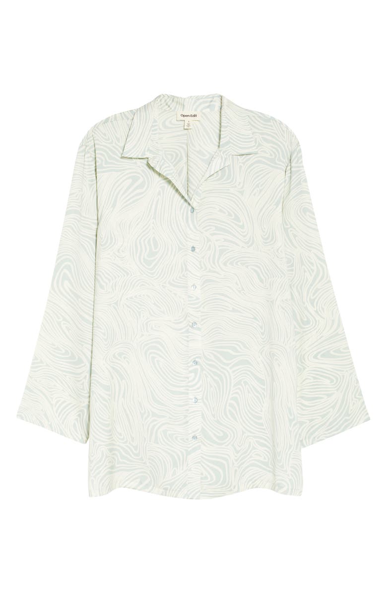 Open Edit Mix and Match Oversize Satin Sleep Shirt, Alternate, color,