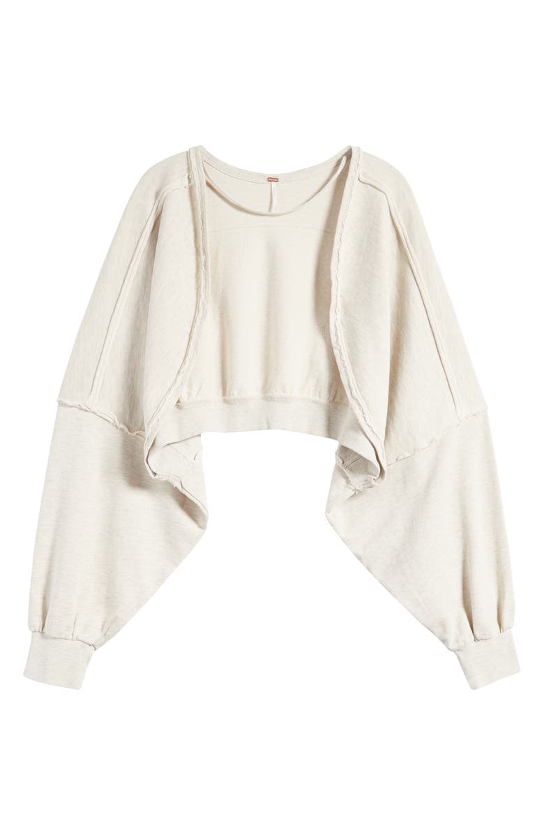 Free People Shrug It Off Long Sleeve Cotton Shrug Sweater, Alternate, color,