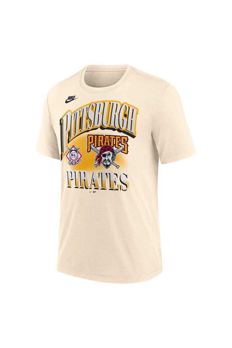 Men's Nike Natural Pittsburgh Pirates Vintage Tri-Blend T-Shirt, Alternate, color, Natural