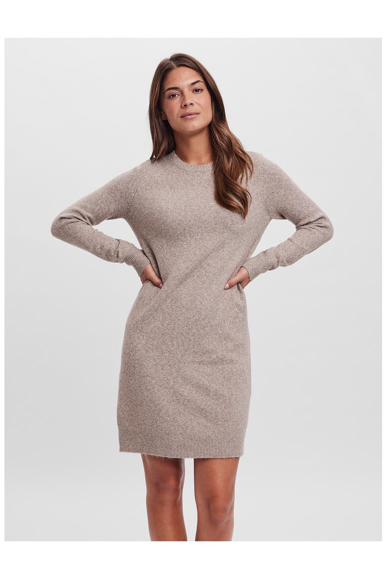 Doffy Long Sleeve Sweater Dress, Alternate, color, SEPIA TINT MELANGE ST