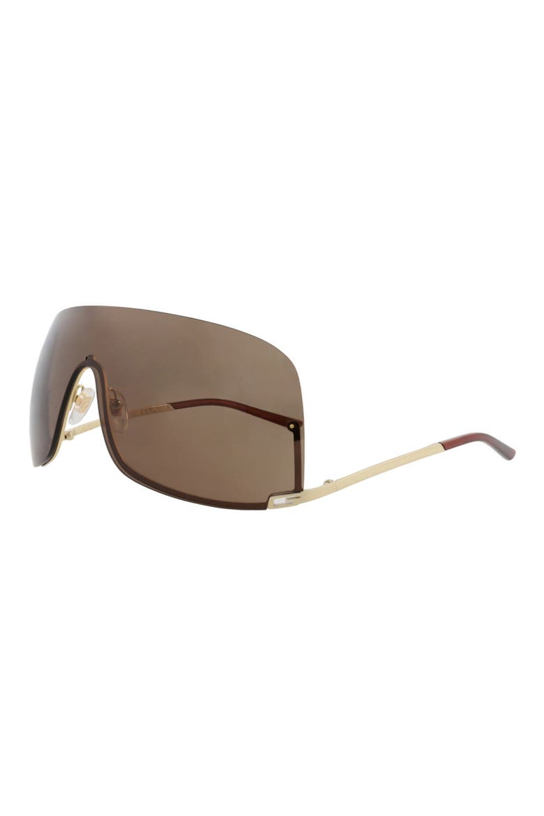 99mm Shield Sunglasses, Alternate, color, GOLD GOLD BROWN