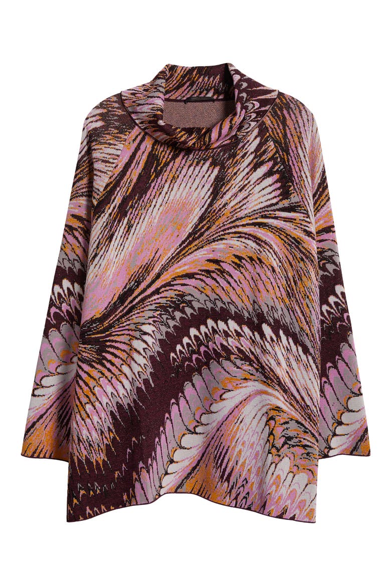 X Mary Katranzou Metallic Jacquard Tunic Sweater, Alternate, color, PINK MULTI
