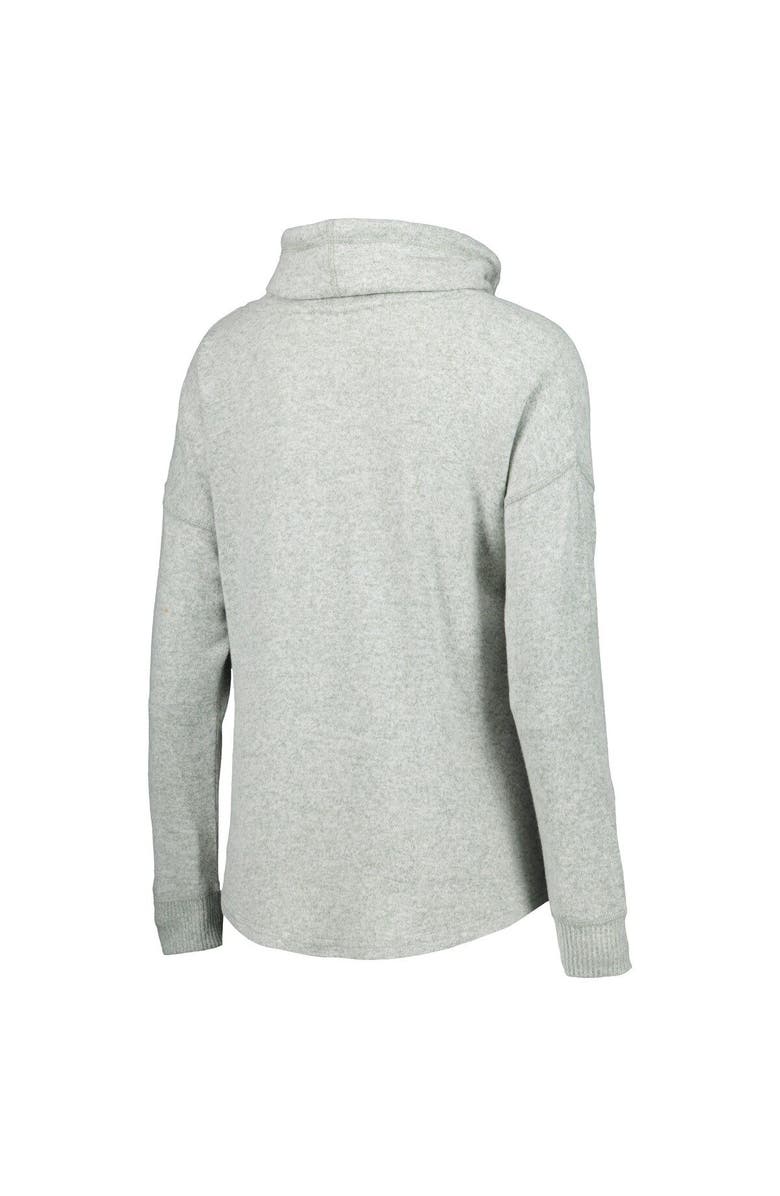 BOXERCRAFT Women's Heathered Green Portland Timbers Cuddle Tri-Blend Pullover Sweatshirt, Alternate, color, Heather Green