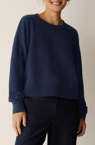 Eileen Fisher Organic Cotton Crop Sweatshirt