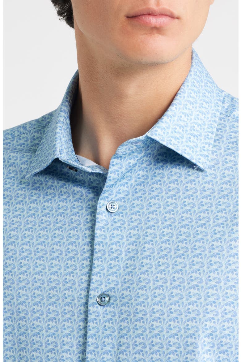James OoohCotton® Floral Button-Up Shirt, Alternate, color, SEAFOAM