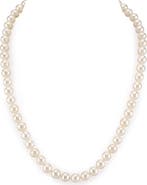 The Pearl Source 7-7.5mm White Freshwater Choker Length Pearl Necklace