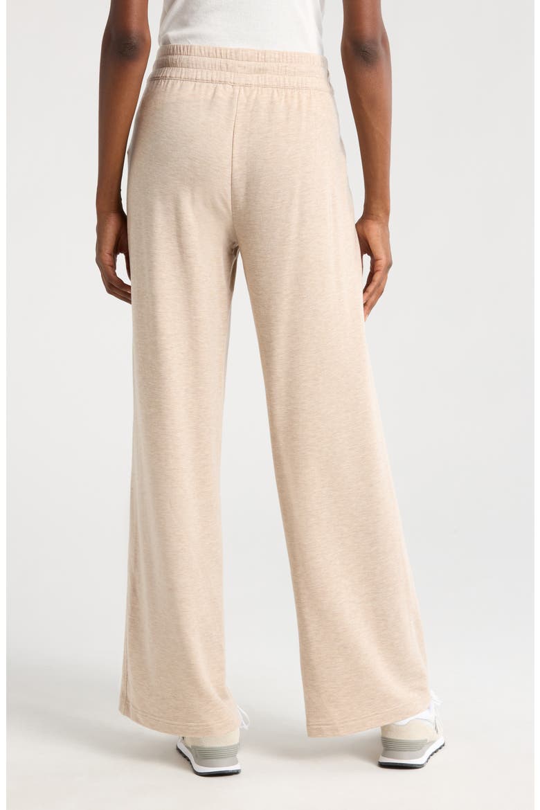 Cloud French Terry Wide Leg Pants, Alternate, color, HEATHER NATURAL