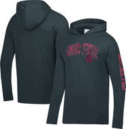 ComfortWash Men's ComfortWash Charcoal Ohio State Buckeyes Long Sleeve Hooded T-Shirt