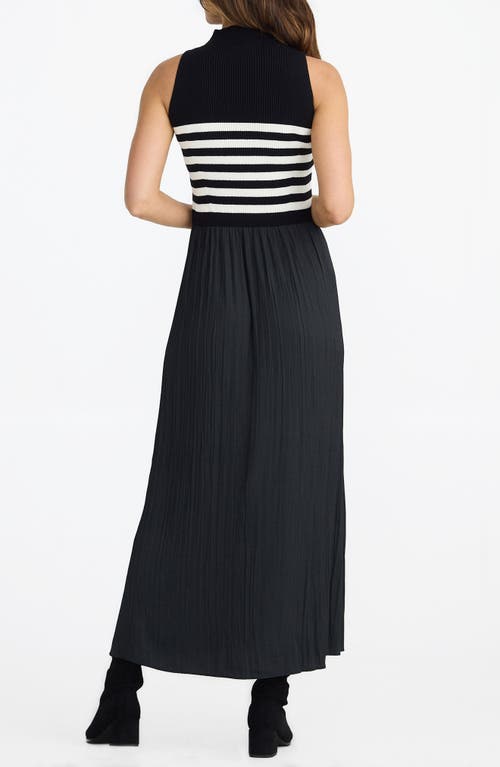 Brave + True Brave+true Gabriel Sleeveless Mixed Media Maxi Dress In Black