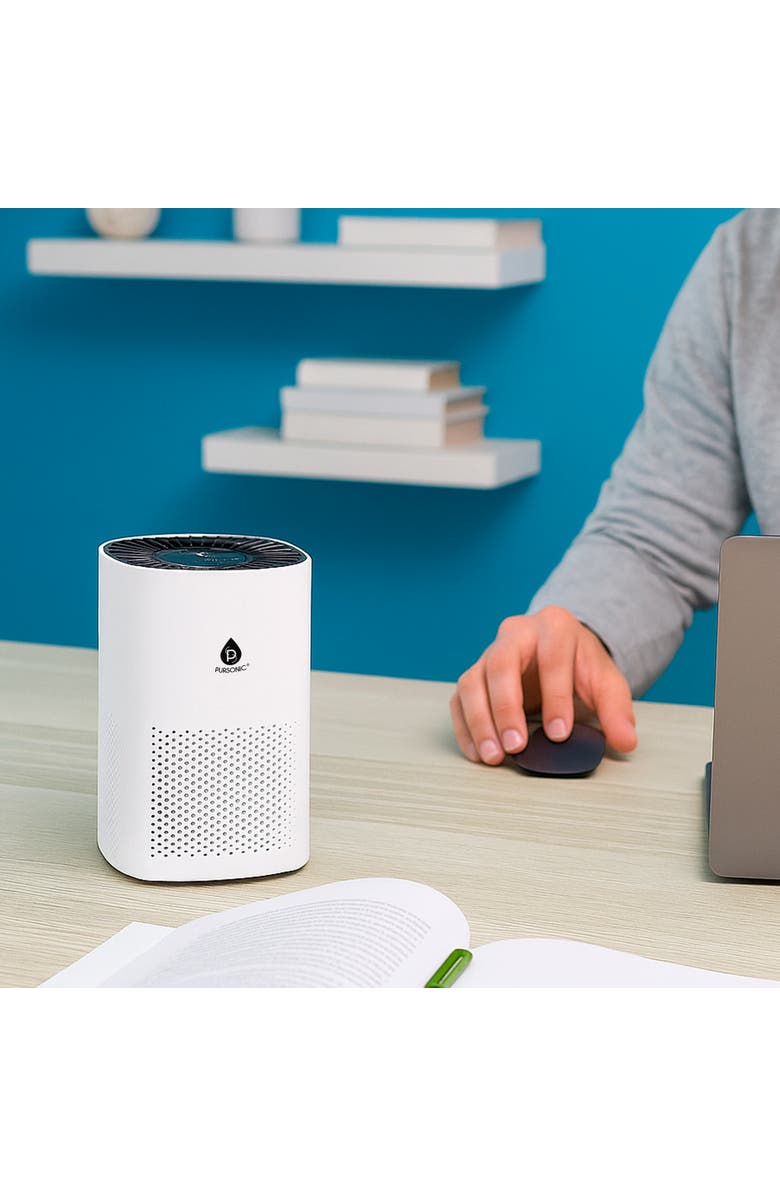 PURSONIC True HEPA Air Purifier 538 sq ft Coverage Smart Timer, Ultra-Quiet Sleep Mode & Touch Panel, Alternate, color, White