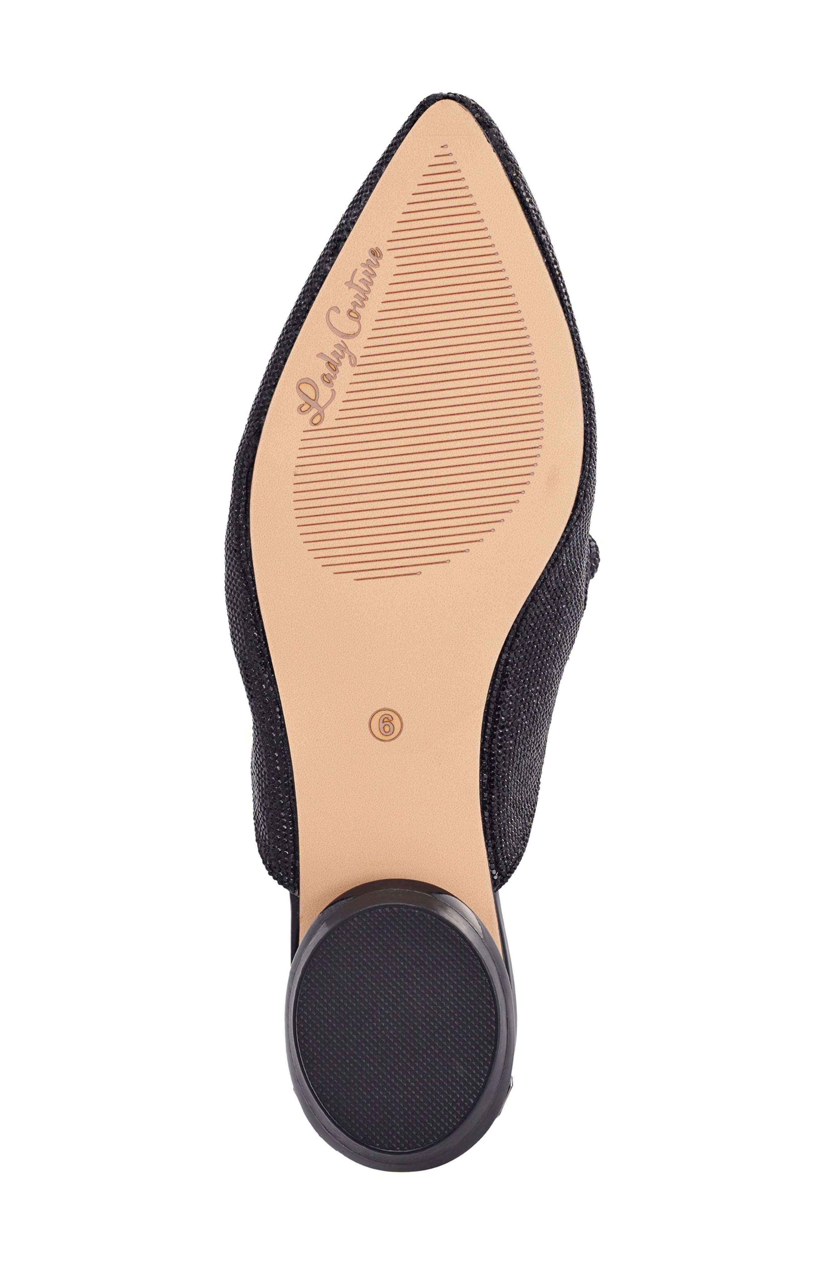 LADY COUTURE Micro Rhinestone Loafer Mule, Alternate, color, Black