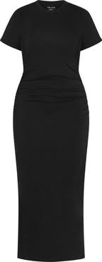 City Chic Shirred T-Shirt Dress