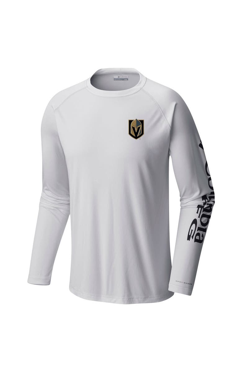 Columbia Men's  Columbia White Vegas Golden Knights Terminal Tackle Omni-Shade Raglan Long Sleeve T-Shirt, Alternate, color, White