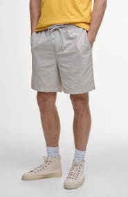 Barbour Relaxed Fit Linen & Cotton Drawstring Shorts