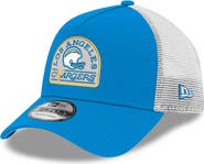 New Era Men's New Era Powder Blue Los Angeles Chargers Charger Power A-Frame 9FORTY Trucker Adjustable Hat