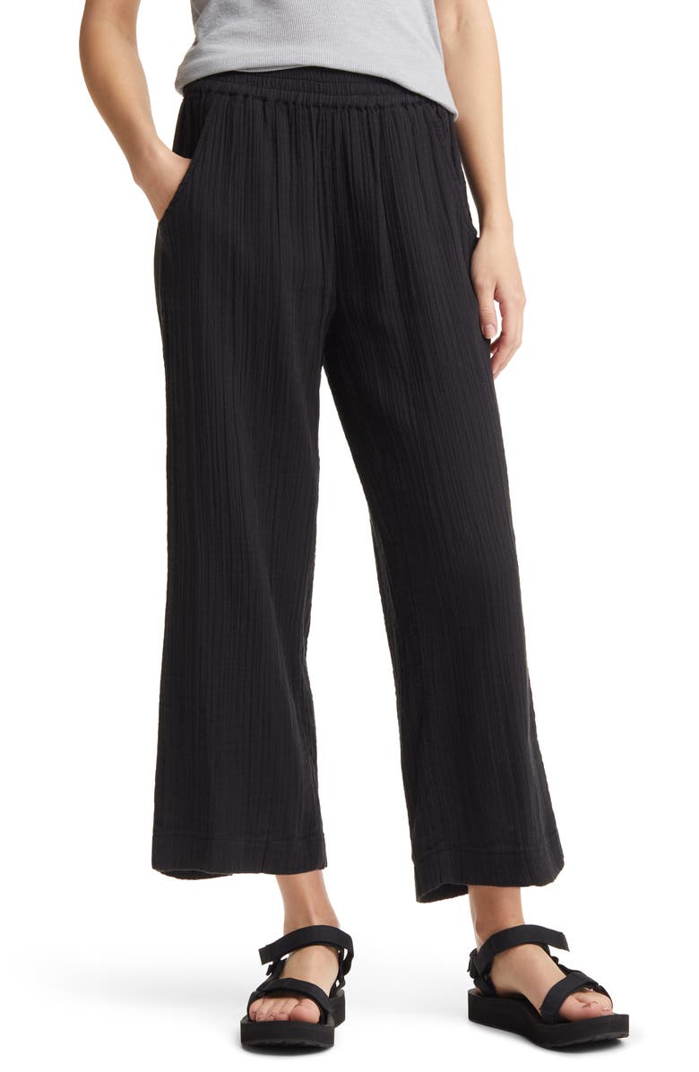 Rip Curl Premium Surf Cotton Beach Pants, Main, color, Black