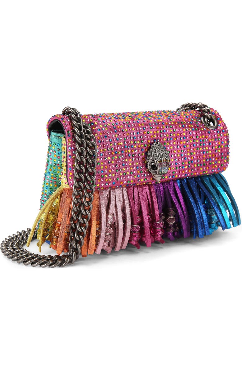 Kurt Geiger London Mini Kensington Fringe Shoulder Bag, Alternate, color, Open Miscellaneous