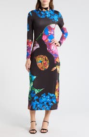 Desigual Abstract Print Long Sleeve Dress