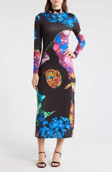 Desigual Abstract Print Long Sleeve Dress