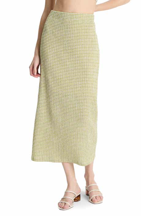 Vince Stripe Midi Skirt