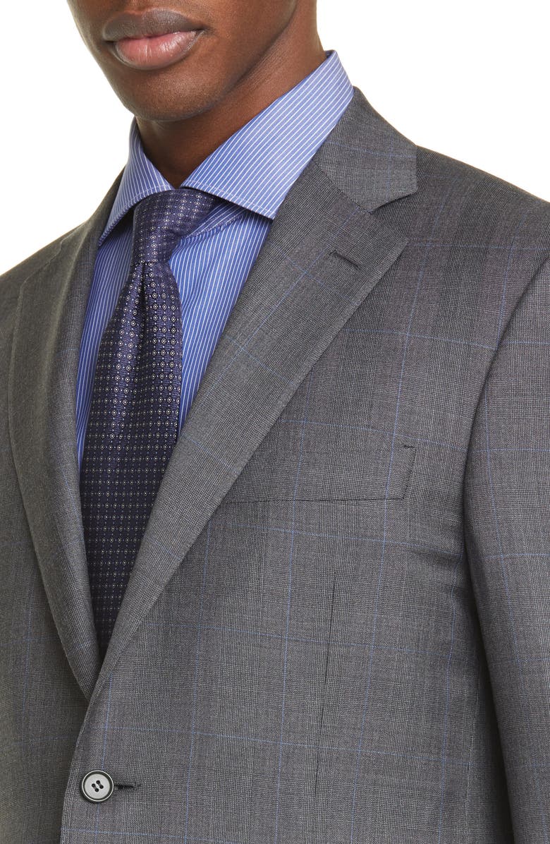 Canali Siena Soft Classic Fit Glen Plaid Wool Suit, Alternate, color, 