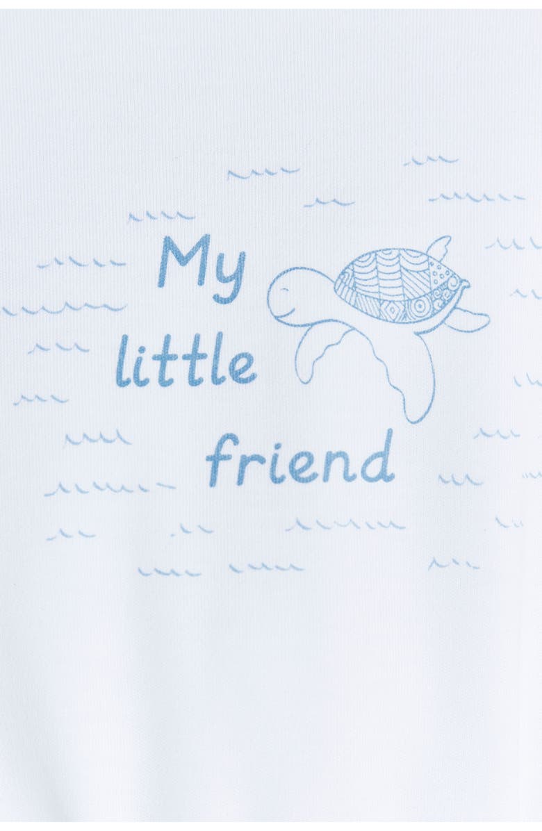 Babycottons Premium Peruvian Pima Cotton Turtles Bodysuit & Pants Set for Infant, Alternate, color, Blue