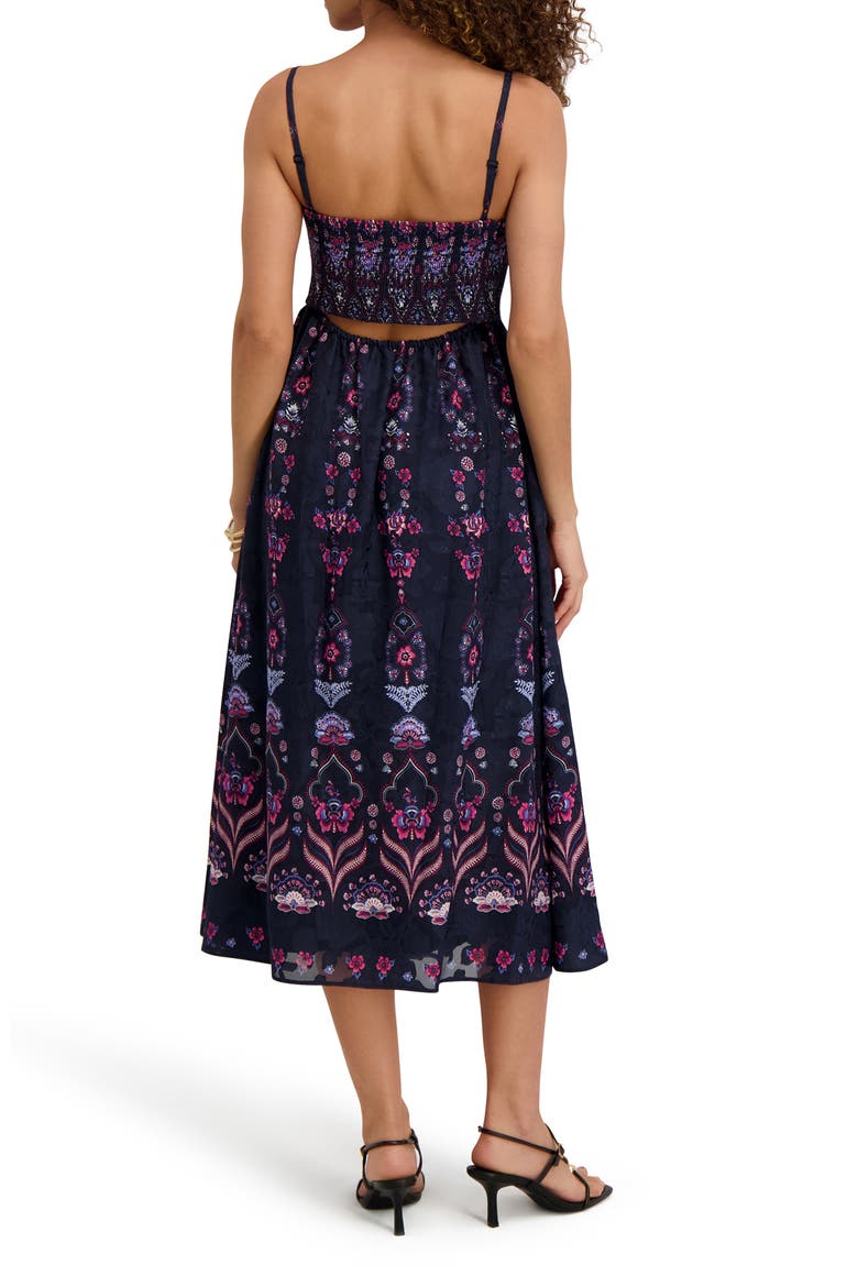 Print Midi Sundress, Alternate, color, NAVY MULTI
