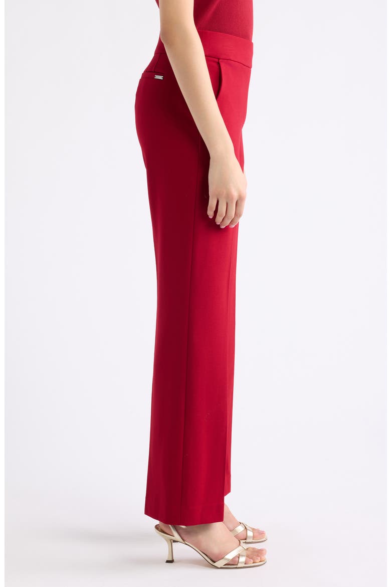 Slash Pocket Crepe Pull-On Pants, Alternate, color, TITIAN RED