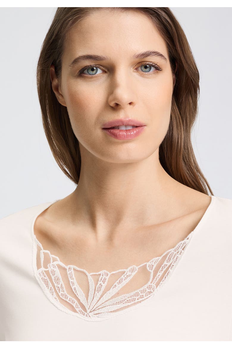 Rosaria Embroidered Cotton Nightgown, Alternate, color, Off White