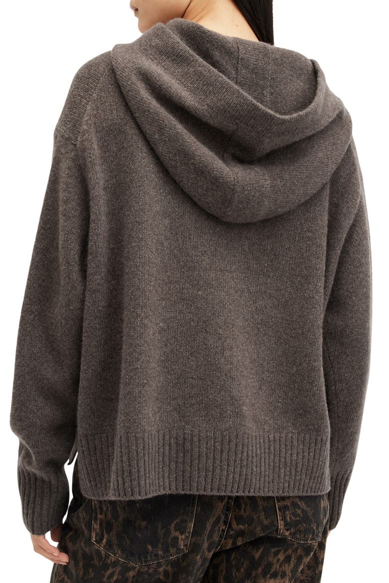 Ines Cashmere & Wool Hooded Sweater, Alternate, color, MOCCA BROWN