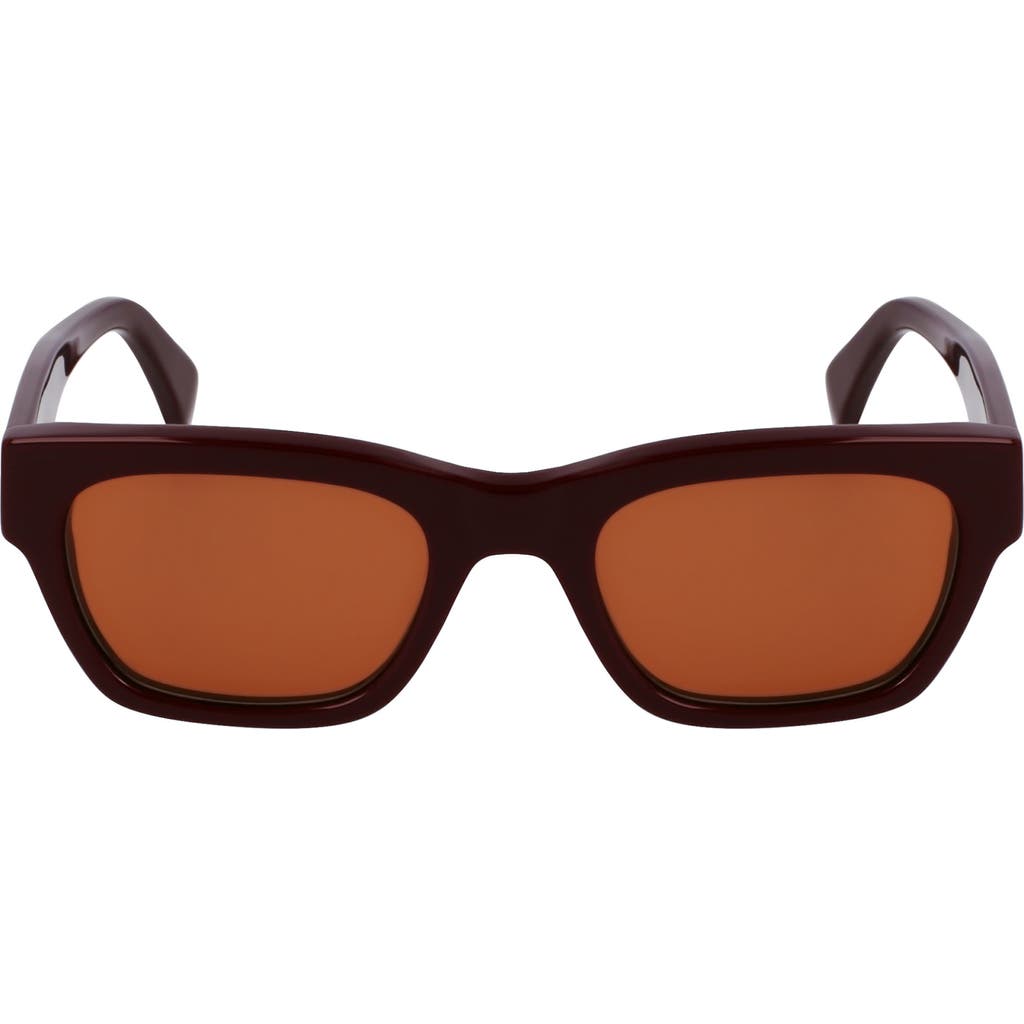 Paul Smith Loxham 52mm Modified Rectangular Sunglasses In Burgundy