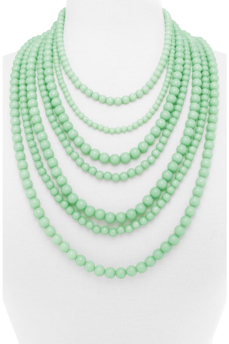 'Bold' Multistrand Beaded Statement Necklace, Alternate, color, MINT