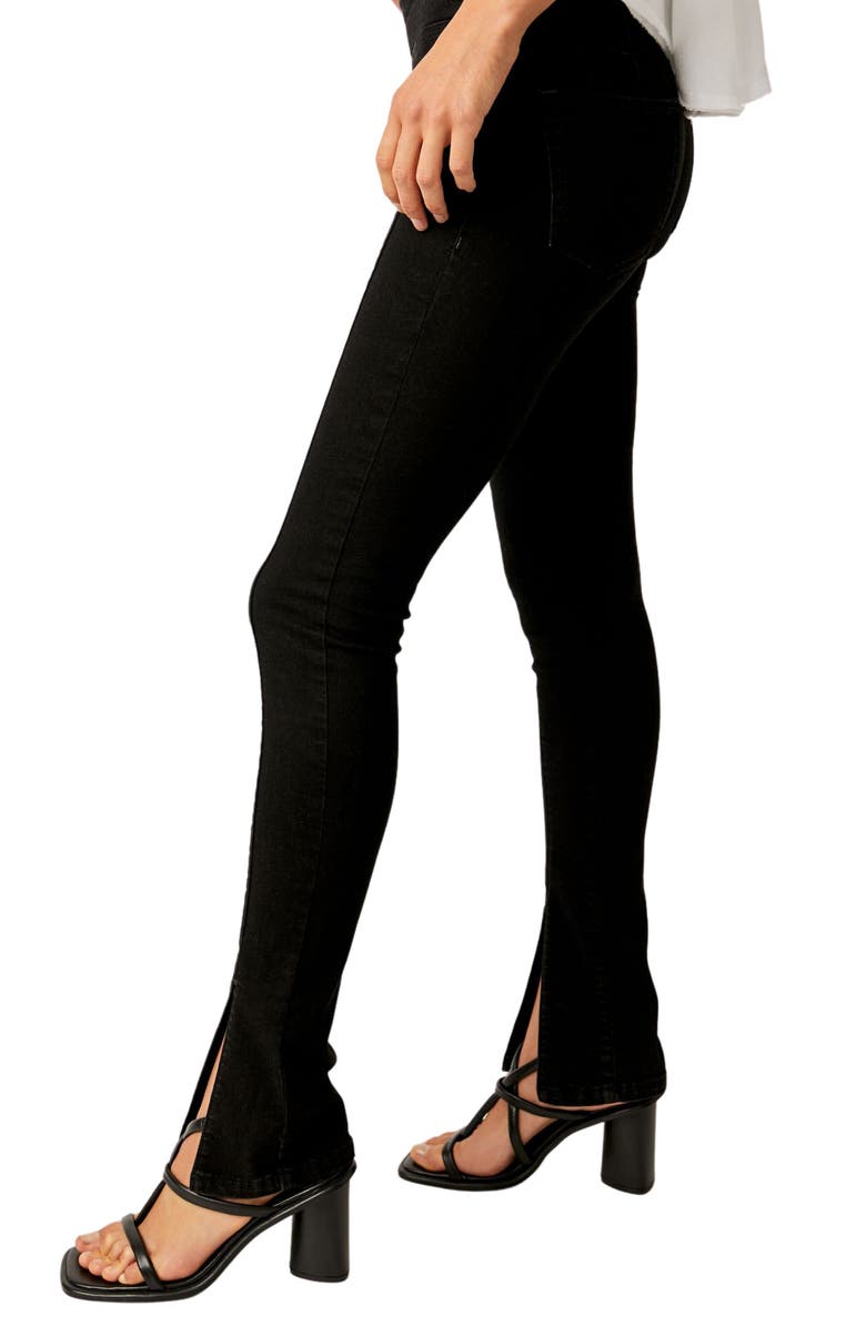 Free People Double Dutch Pull-On Slit Hem Jeans, Alternate, color,