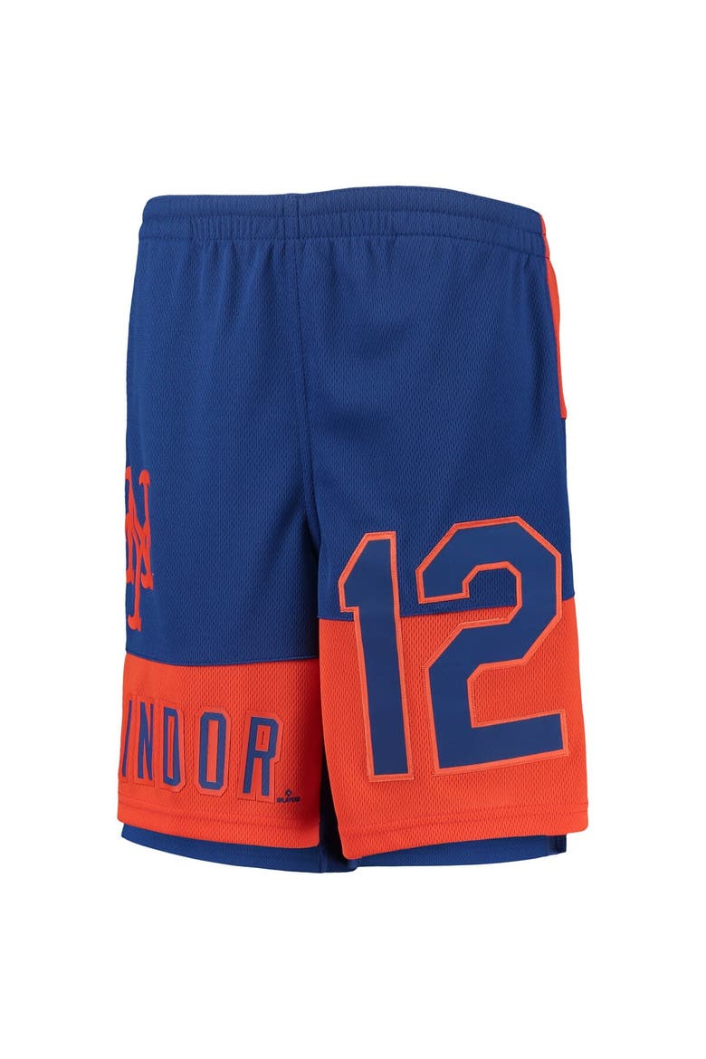 Youth Francisco Lindor Royal New York Mets Pandemonium Name & Number Shorts, Alternate, color, Royal