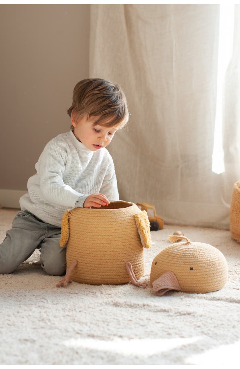 Lorena Canals Charlie the Chicken Basket, Alternate, color, Golden