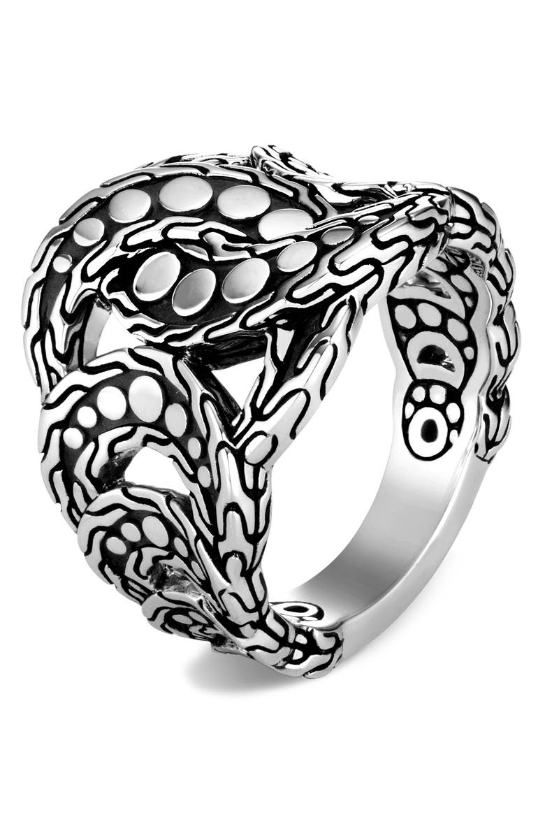 John Hardy Sterling Silver Dotted Interlocking Ring | Nordstromrack
