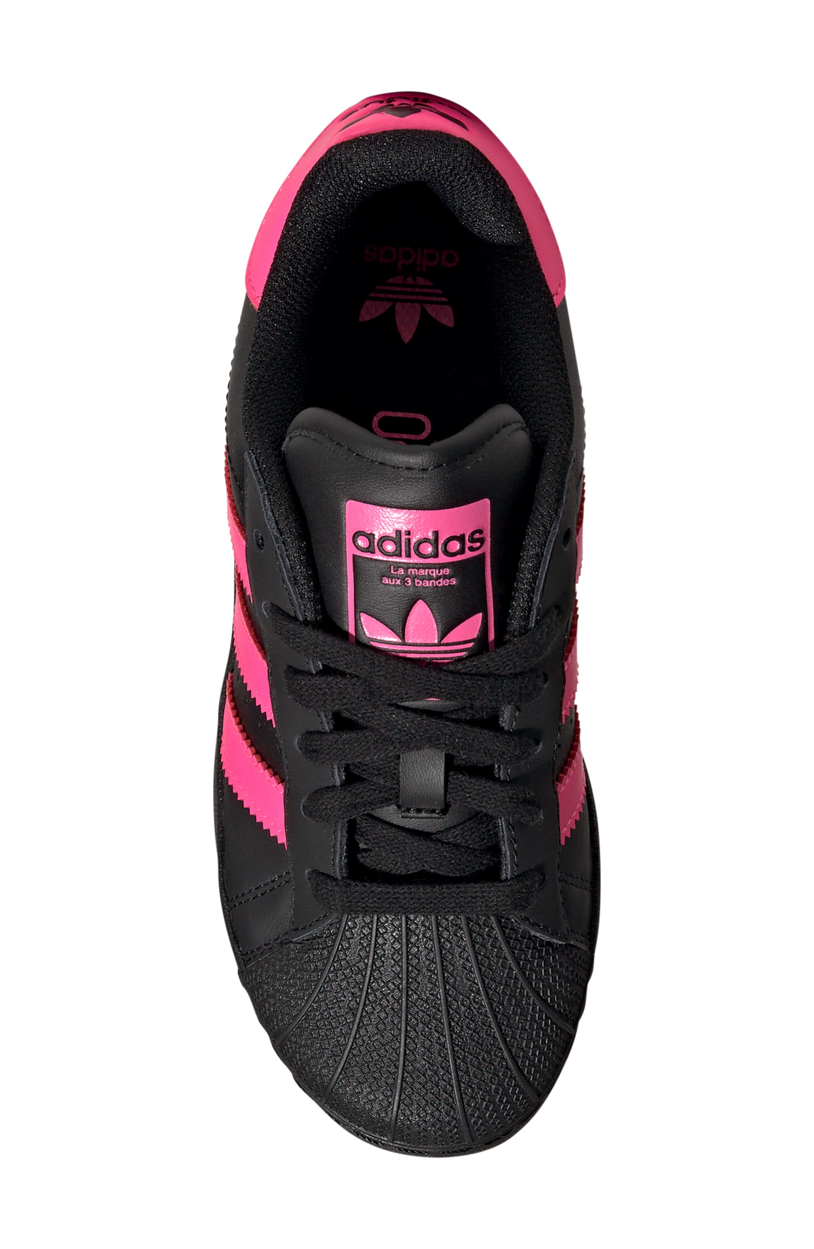 Kids' Superstar XLG Lifestyle Sneaker, Alternate, color, BLACK/ LUCID PINK/ BLACK