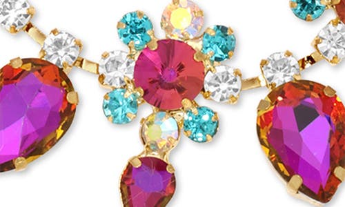 Eye Candy Los Angeles Eloise Cubic Zirconia Statement Necklace In Gold