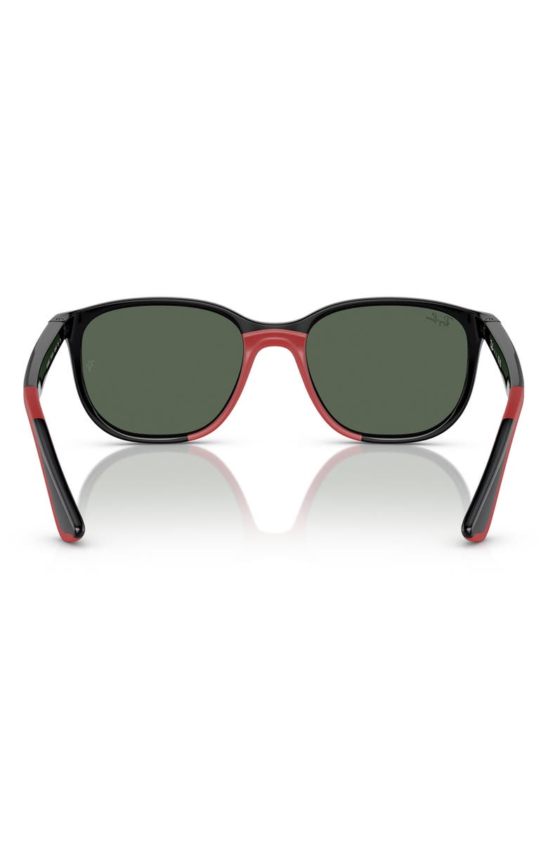 Ray-Ban Kids' Junior 48mm Square Sunglasses, Alternate, color, Black / Rubber Red