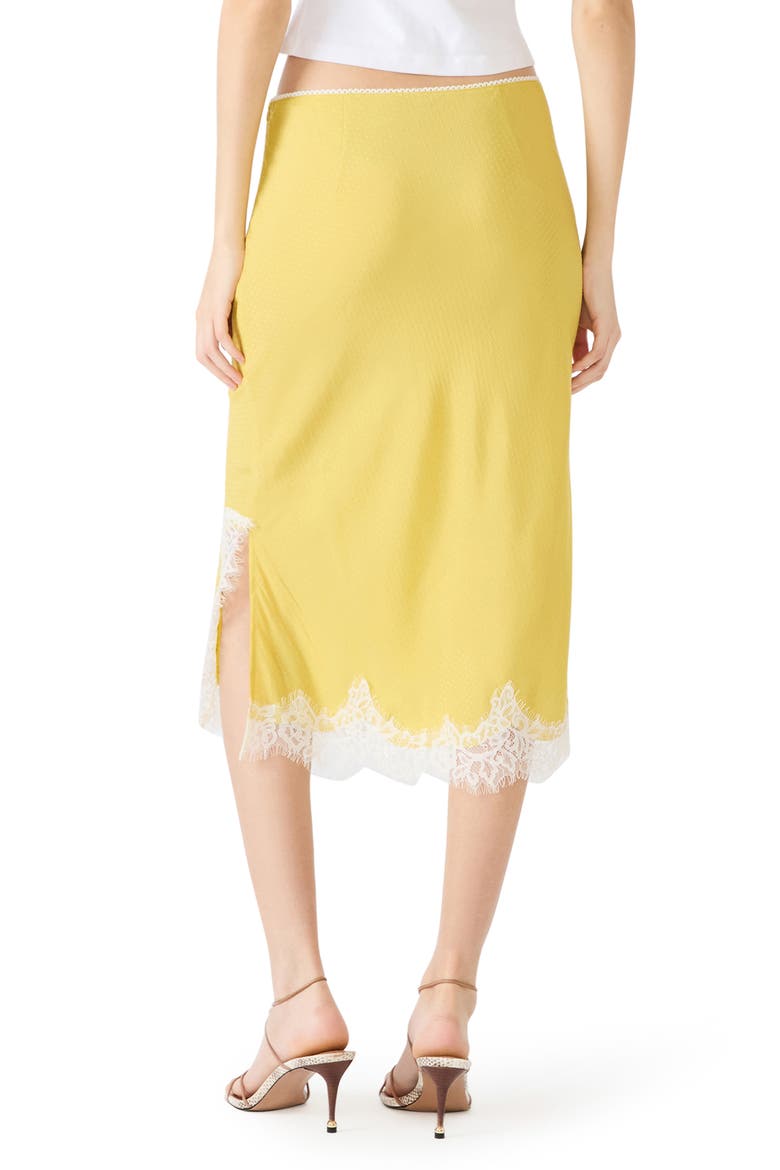 Cinthia Lace Trim Midi Skirt, Alternate, color, GOLDEN LIME