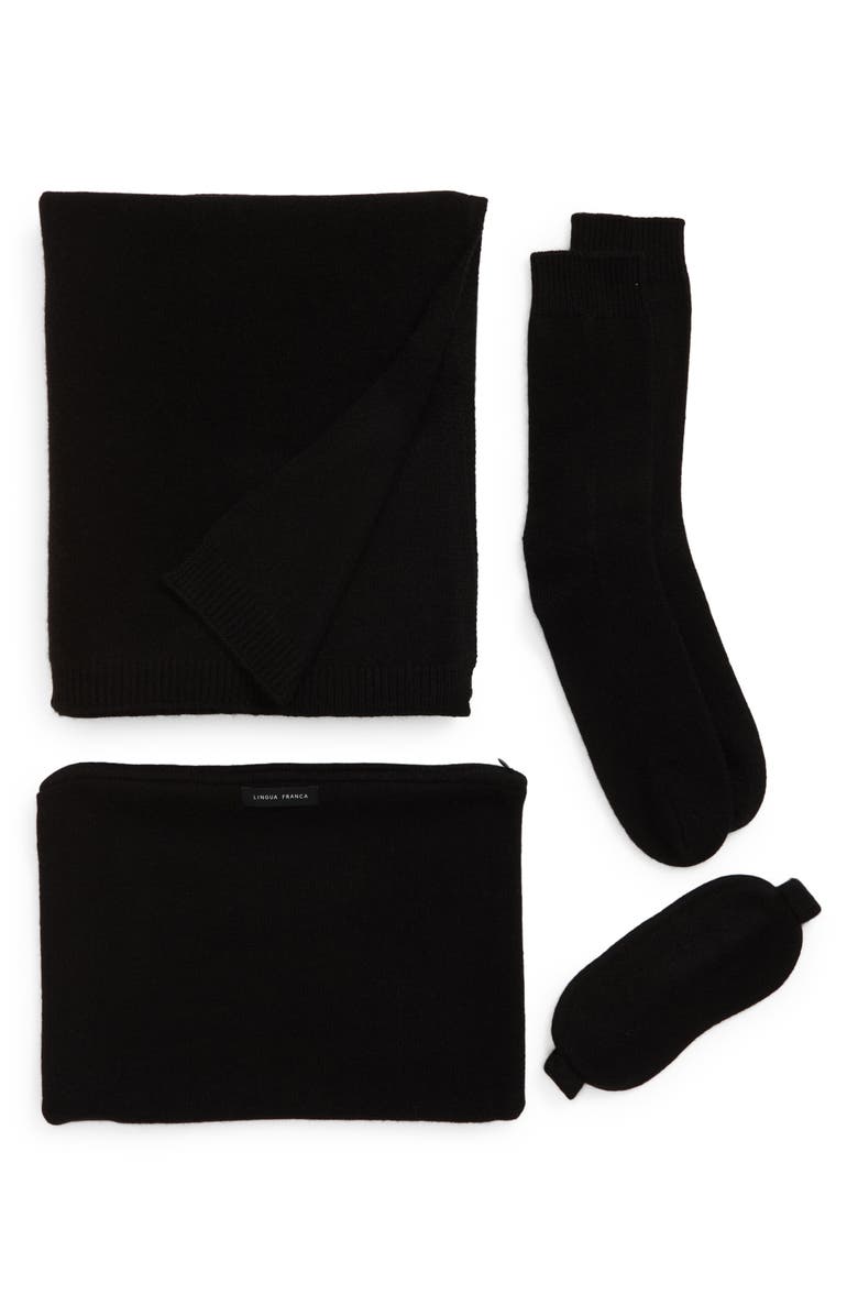 Lingua Franca 4-Piece Cashmere Travel Set, Main, color, 