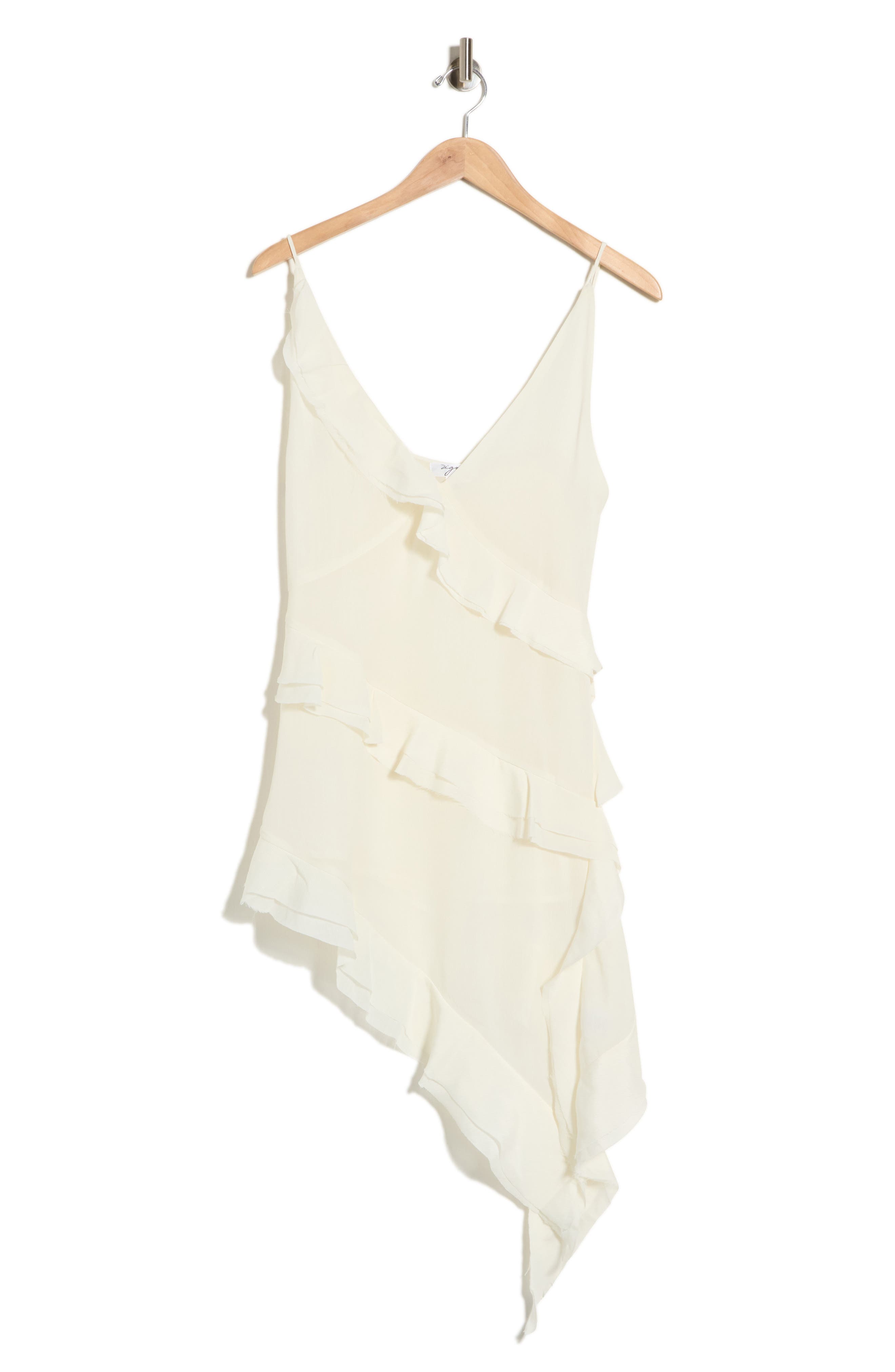 Asymmetrical Ruffle Trim Camisole