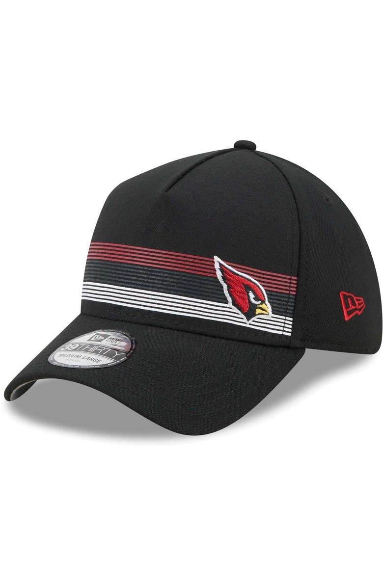 New Era Men's New Era Black Arizona Cardinals Flawless Stripe 39THIRTY Flex Hat, Main, color, 